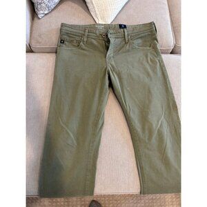 AG Adriano Goldschmied The Matchbox Slim Straight Men's 32R Green Casual Pants